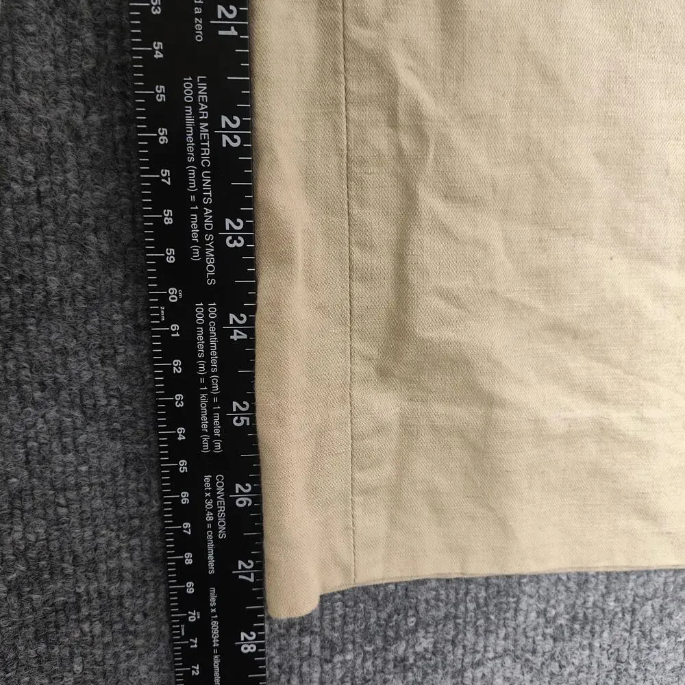 Banana Republic Pants Womens 4 Beige Linen Martin Fit Wide Leg Dress Workwear